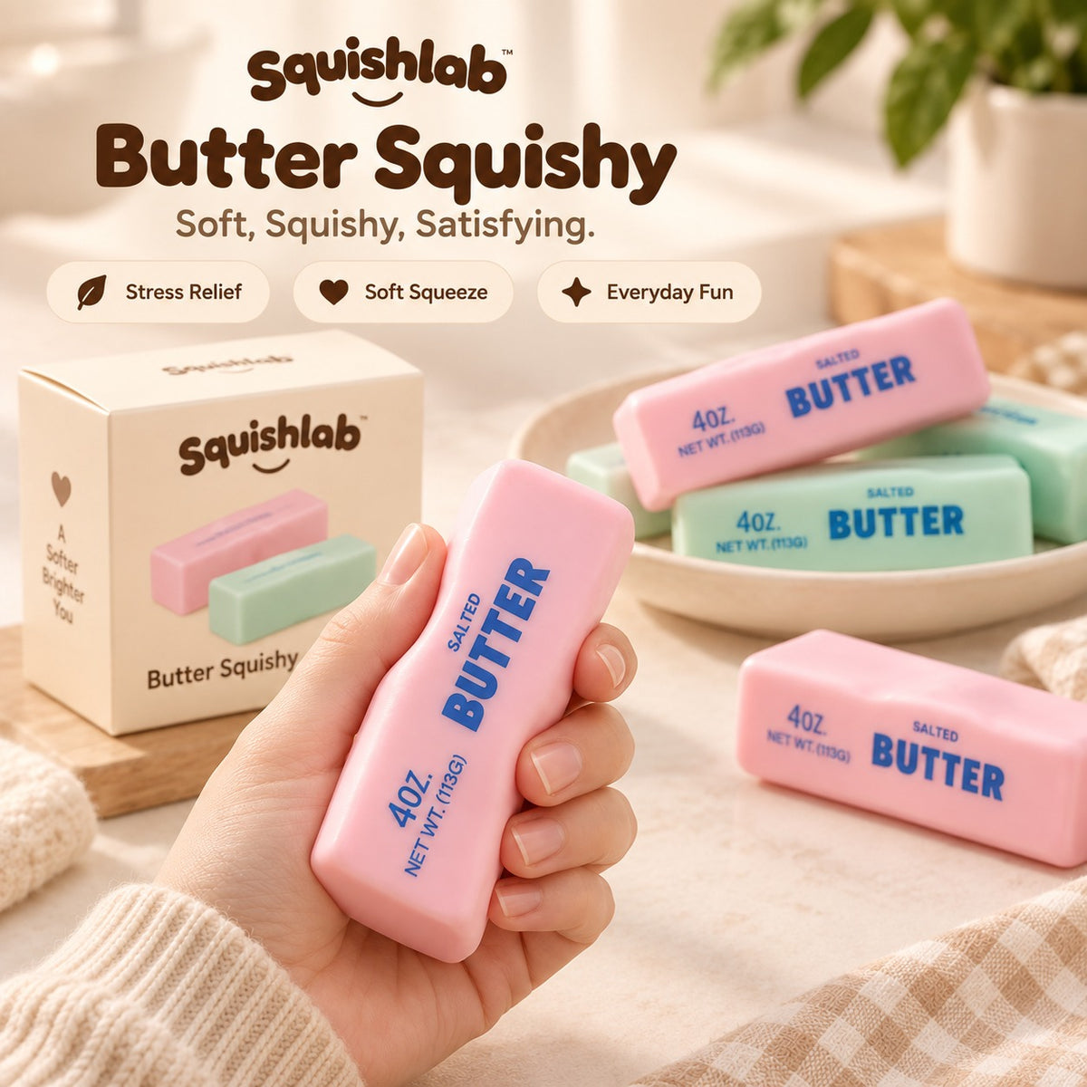 Squishlab pink 4 oz Butter Squishy stick